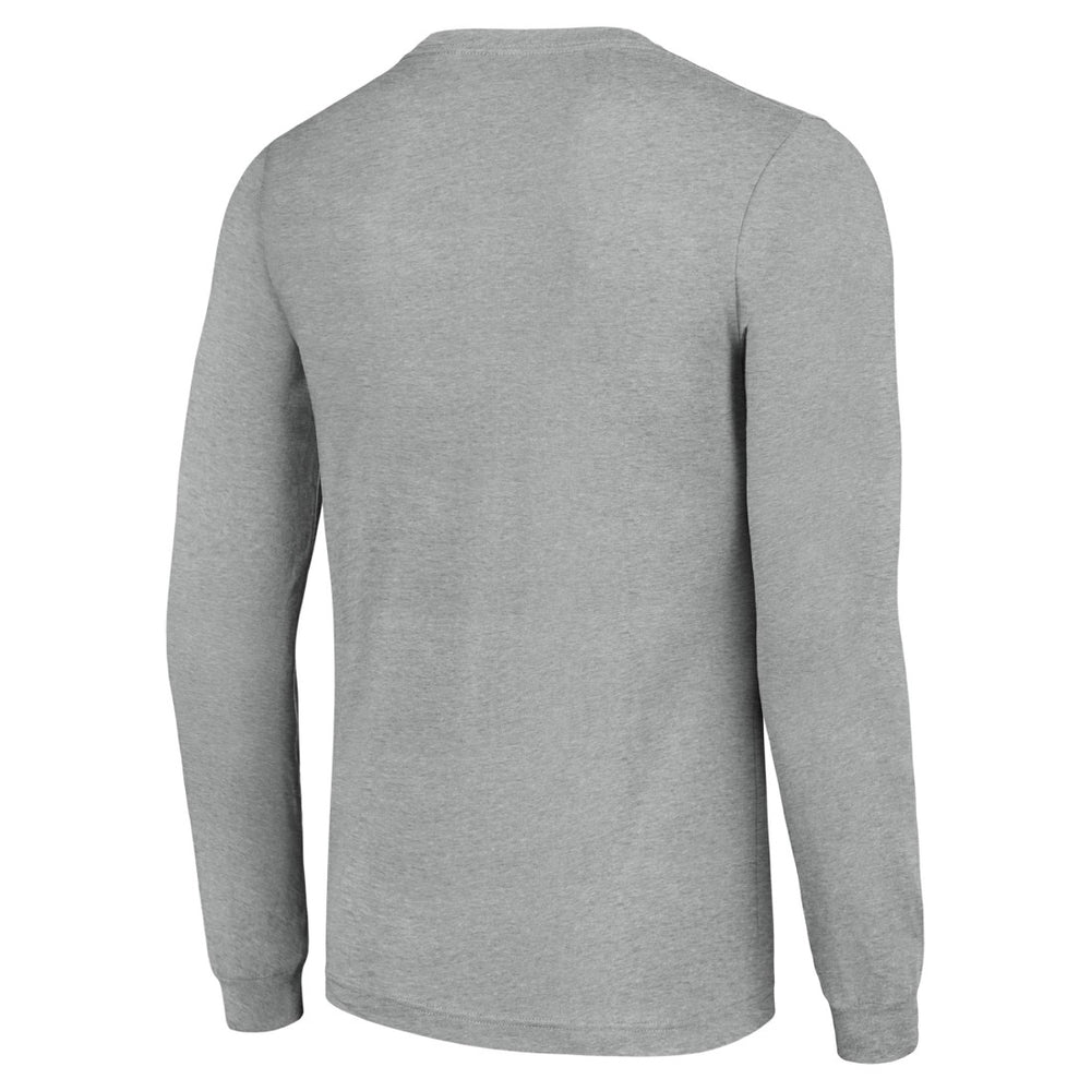 Detroit Lions Starter Player X Logo Graphic Long Sleeve T-Shirt Heather Gray