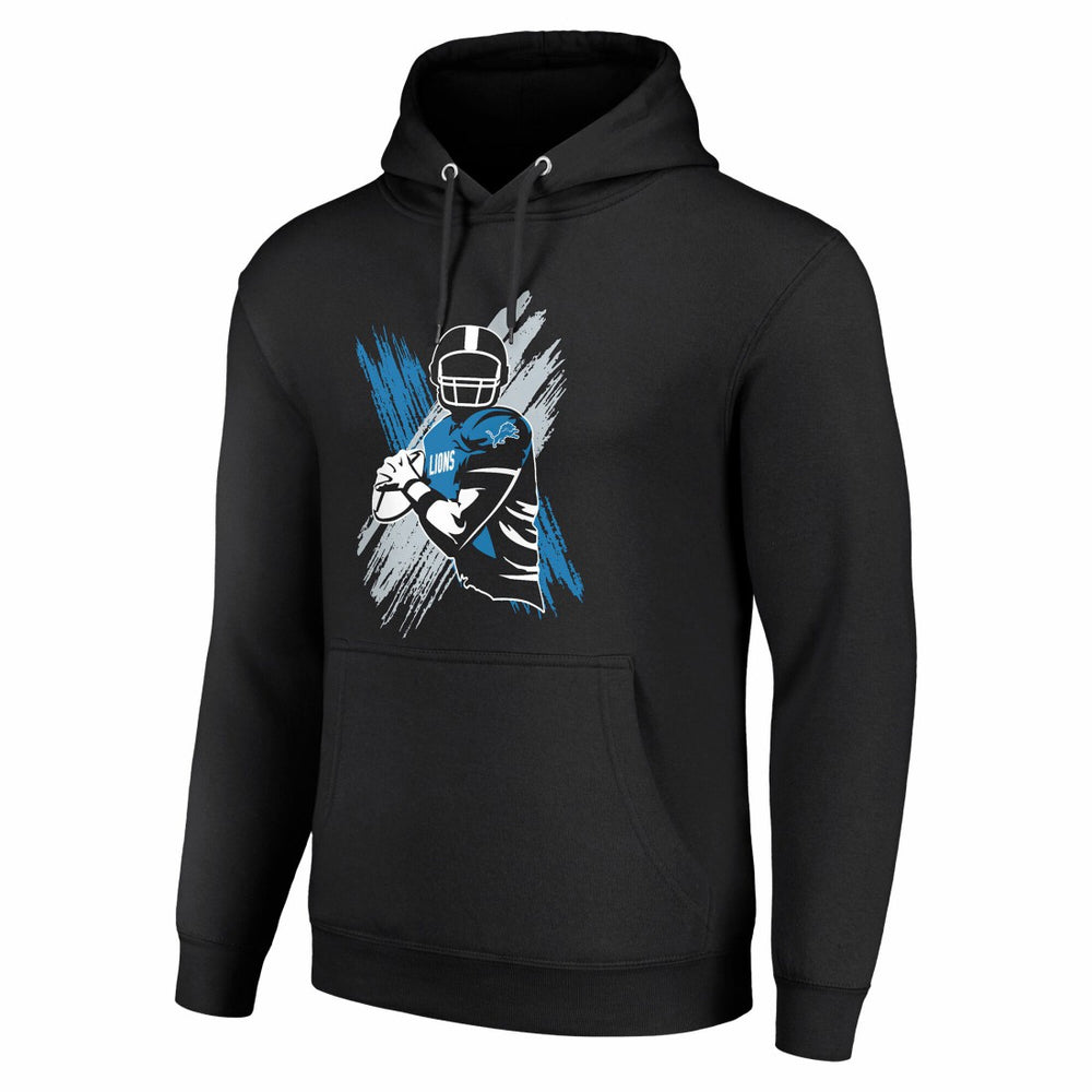 Detroit Lions Starter Player X Fleece Pullover Hoodie Black
