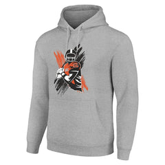 Cincinnati Bengals Starter Player X Fleece Pullover Hoodie Heather Gray