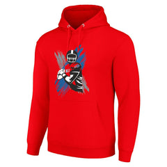 Buffalo Bills Starter Player X Fleece Pullover Hoodie Red