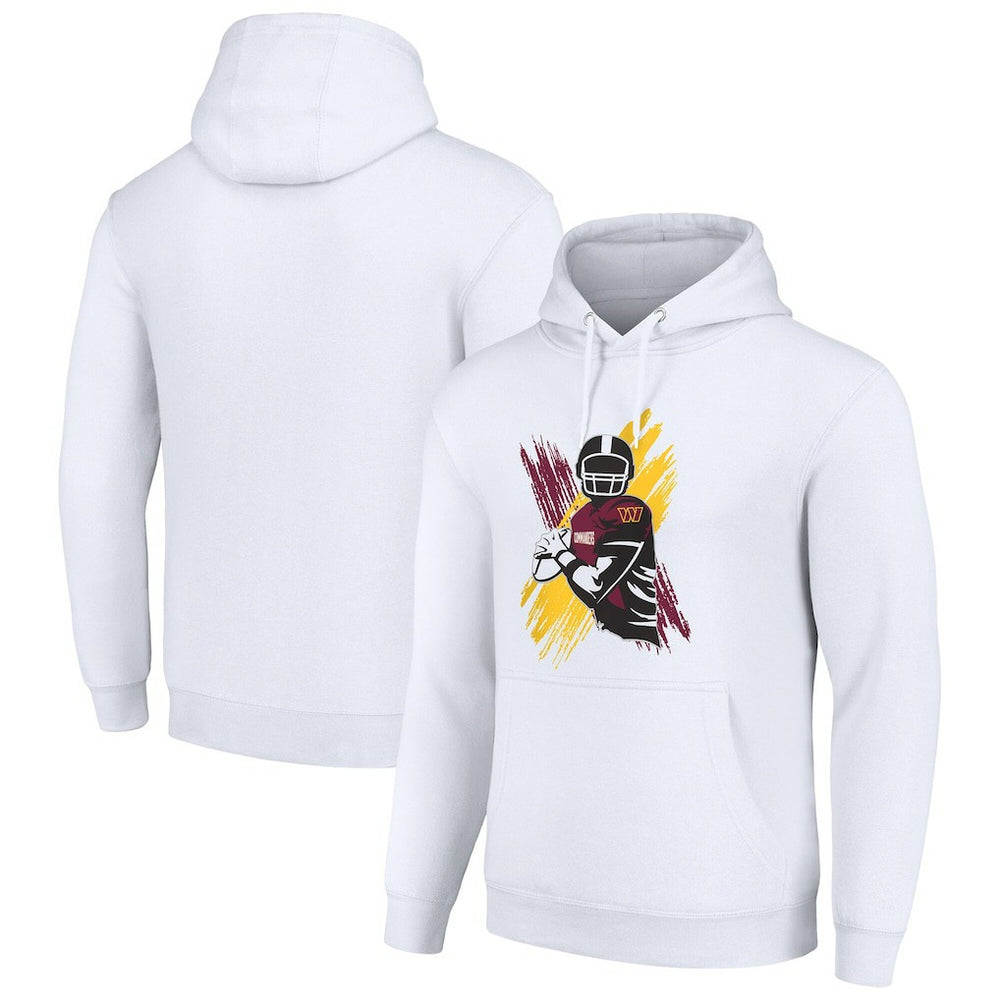 Washington Commanders Starter Player X Fleece Pullover Hoodie White