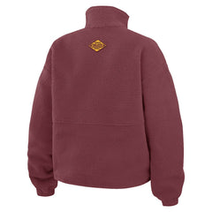 Washington Commanders WEAR by Erin Andrews Women's Polar Fleece Half-Zip Jacket Burgundy