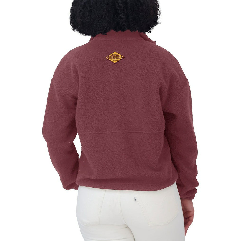 Washington Commanders WEAR by Erin Andrews Women's Polar Fleece Half-Zip Jacket Burgundy