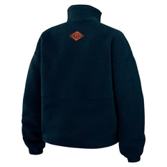 Chicago Bears WEAR by Erin Andrews Women's Polar Fleece Half-Zip Jacket Navy