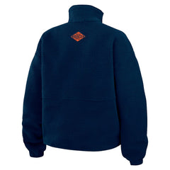 Denver Broncos WEAR by Erin Andrews Women's Polar Fleece Half-Zip Jacket Navy