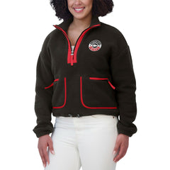 Kansas City Chiefs WEAR by Erin Andrews Women's Polar Fleece Half-Zip Jacket Black