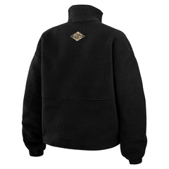 New Orleans Saints WEAR by Erin Andrews Women's Polar Fleece Half-Zip Jacket Black
