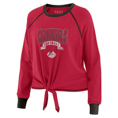 Arizona Cardinals WEAR by Erin Andrews Women's Tie-Front Long Sleeve Top Cardinal/Black