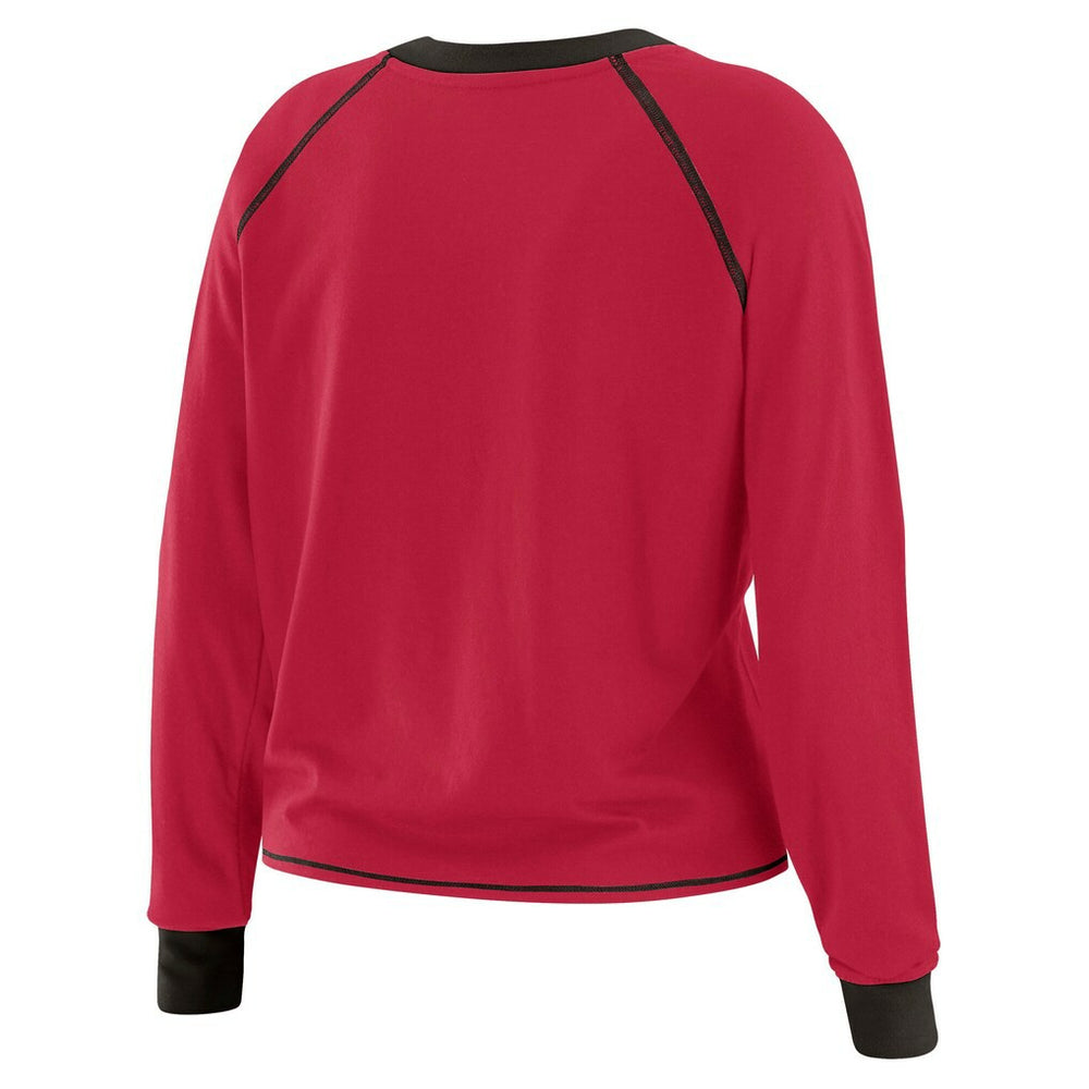 Arizona Cardinals WEAR by Erin Andrews Women's Tie-Front Long Sleeve Top Cardinal/Black