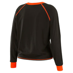 Cincinnati Bengals WEAR by Erin Andrews Women's Tie-Front Long Sleeve Top Black/Orange