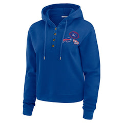 Buffalo Bills WEAR by Erin Andrews Women's Waffle Hoodie Pullover Top Royal