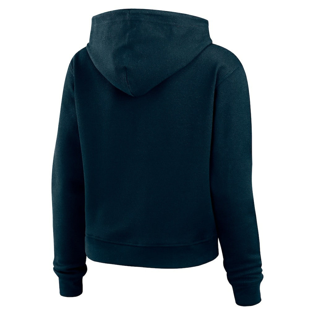 Chicago Bears WEAR by Erin Andrews Women's Waffle Hoodie Pullover Top Navy