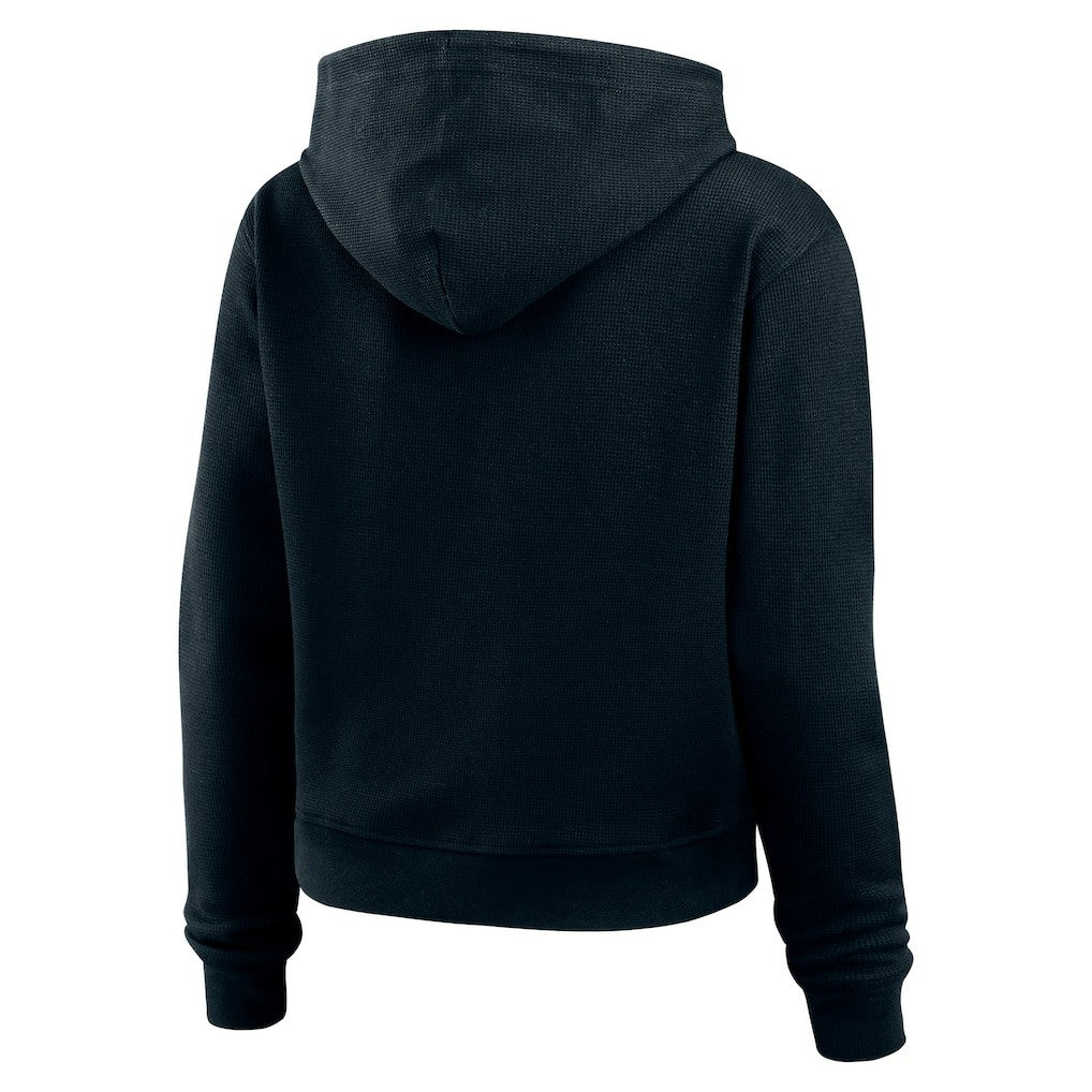 Carolina Panthers WEAR by Erin Andrews Women's Waffle Hoodie Pullover Top Navy