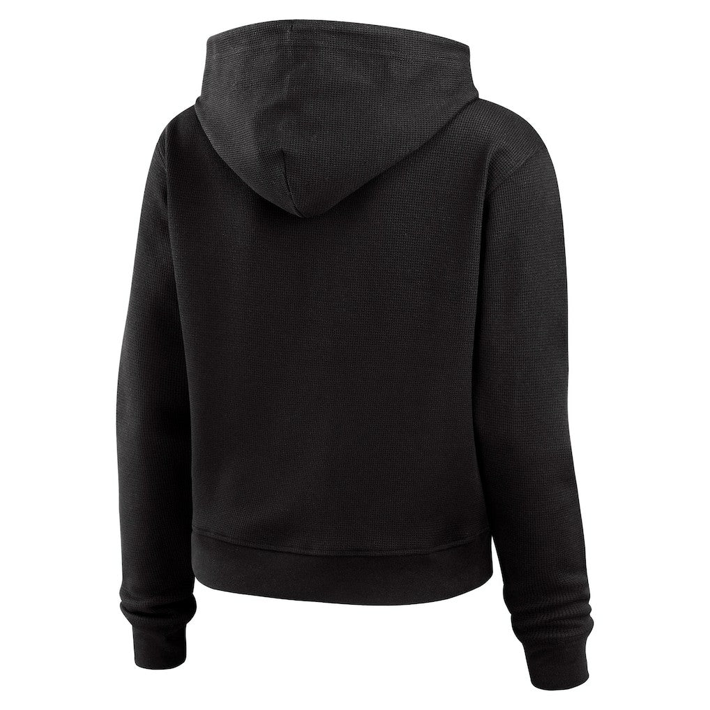 Jacksonville Jaguars WEAR by Erin Andrews Women's Waffle Hoodie Pullover Top Black