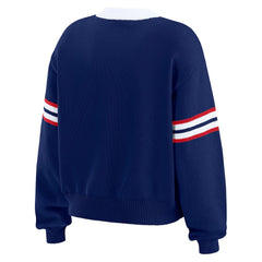 New York Giants WEAR by Erin Andrews Women's Lace-Up Pullover Sweatshirt Royal