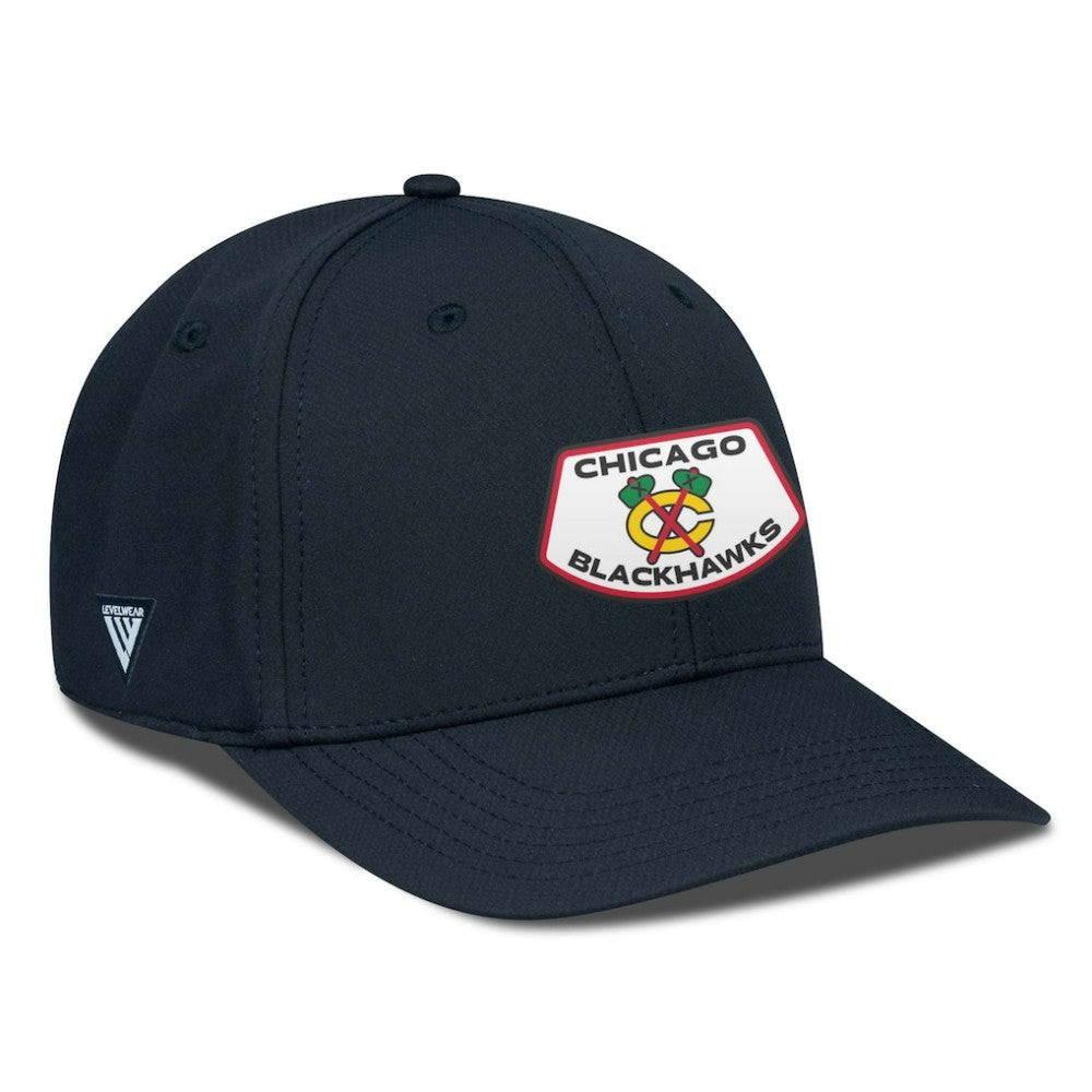 Chicago Blackhawks Levelwear Rise Skylight Flex Hat - Black - NHL 201570528
