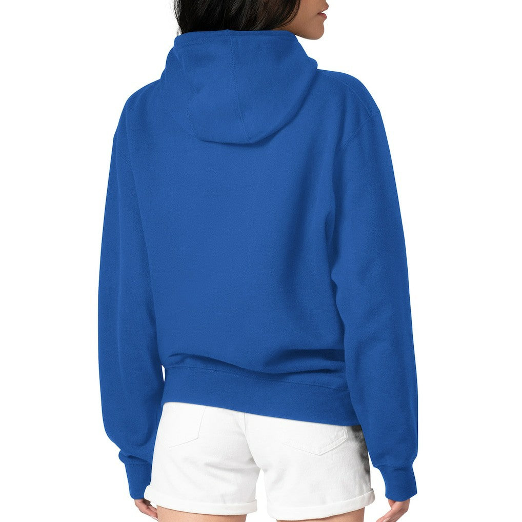 Detroit Pistons G-III 4Her by Carl Banks Women's Team Collage Graphic Fleece Pullover Hoodie Blue