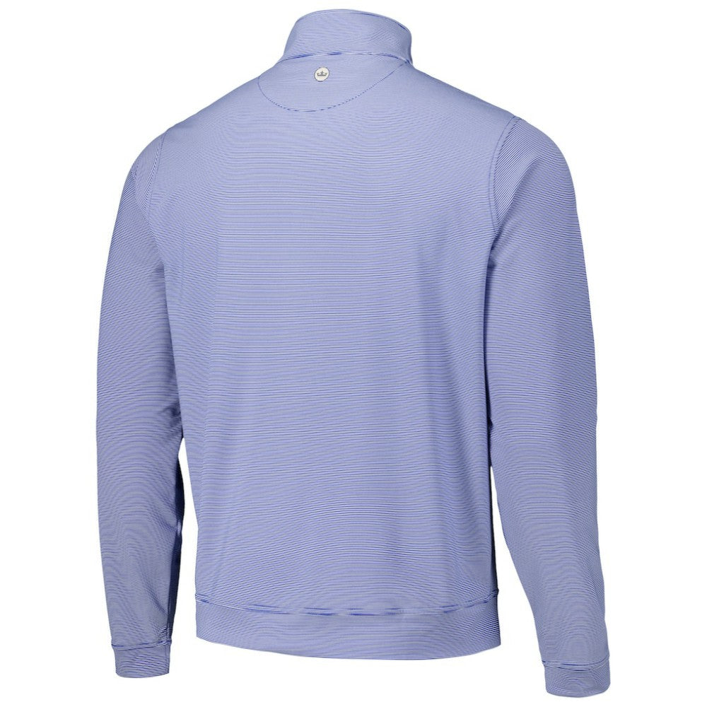 Texas Rangers Peter Millar Perth Sugar Stripe Performance Quarter-Zip Top - Royal - MLB Discount