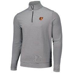 Baltimore Orioles Peter Millar Perth Sugar Stripe Performance Quarter-Zip Top - Black - MLB on Sale