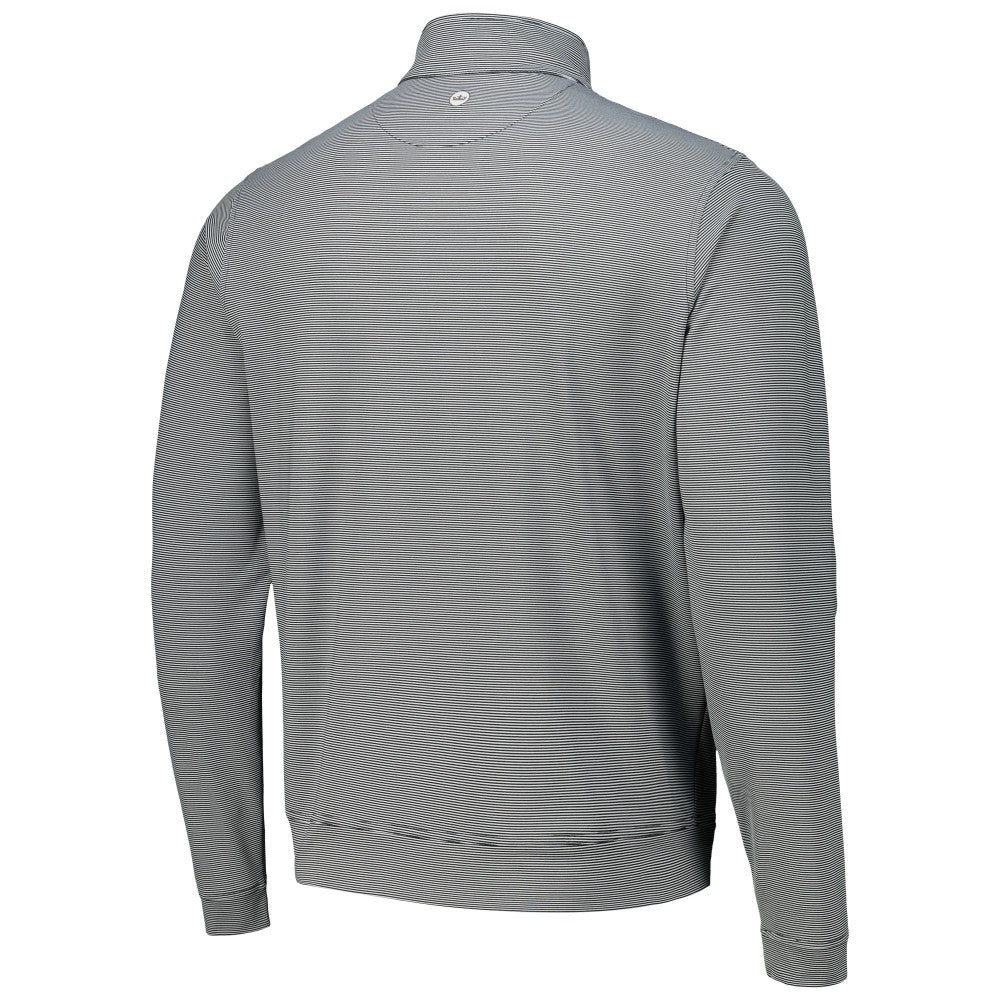Cincinnati Reds Peter Millar Perth Sugar Stripe Performance Quarter-Zip Top - Black - MLB Discount