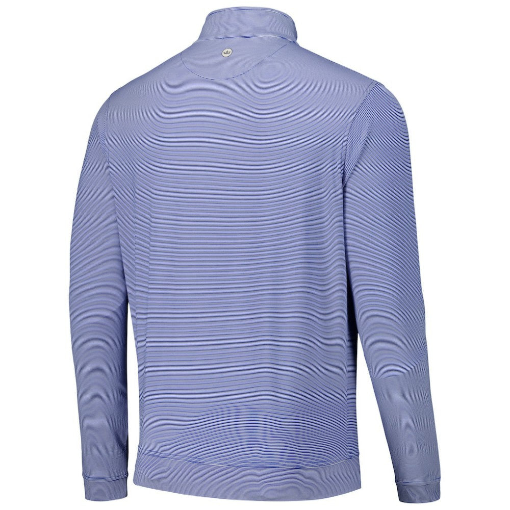 Los Angeles Dodgers Peter Millar Perth Sugar Stripe Performance Quarter-Zip Top - Royal - MLB on Sale