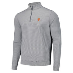 San Francisco Giants Peter Millar Perth Sugar Stripe Performance Quarter-Zip Top - Black - MLB Lifestyle