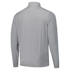 San Francisco Giants Peter Millar Perth Sugar Stripe Performance Quarter-Zip Top - Black - MLB Lifestyle