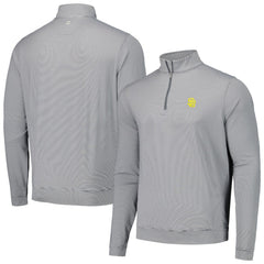San Diego Padres Peter Millar Perth Sugar Stripe Performance Quarter-Zip Top - Black - MLB Discount