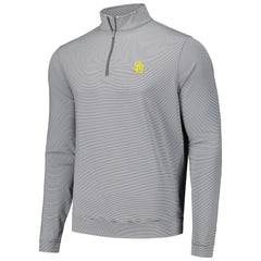 San Diego Padres Peter Millar Perth Sugar Stripe Performance Quarter-Zip Top - Black - MLB Discount