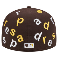 San Diego Padres New Era Team Confetti 59FIFTY Fitted Hat - Brown - New Era Discount
