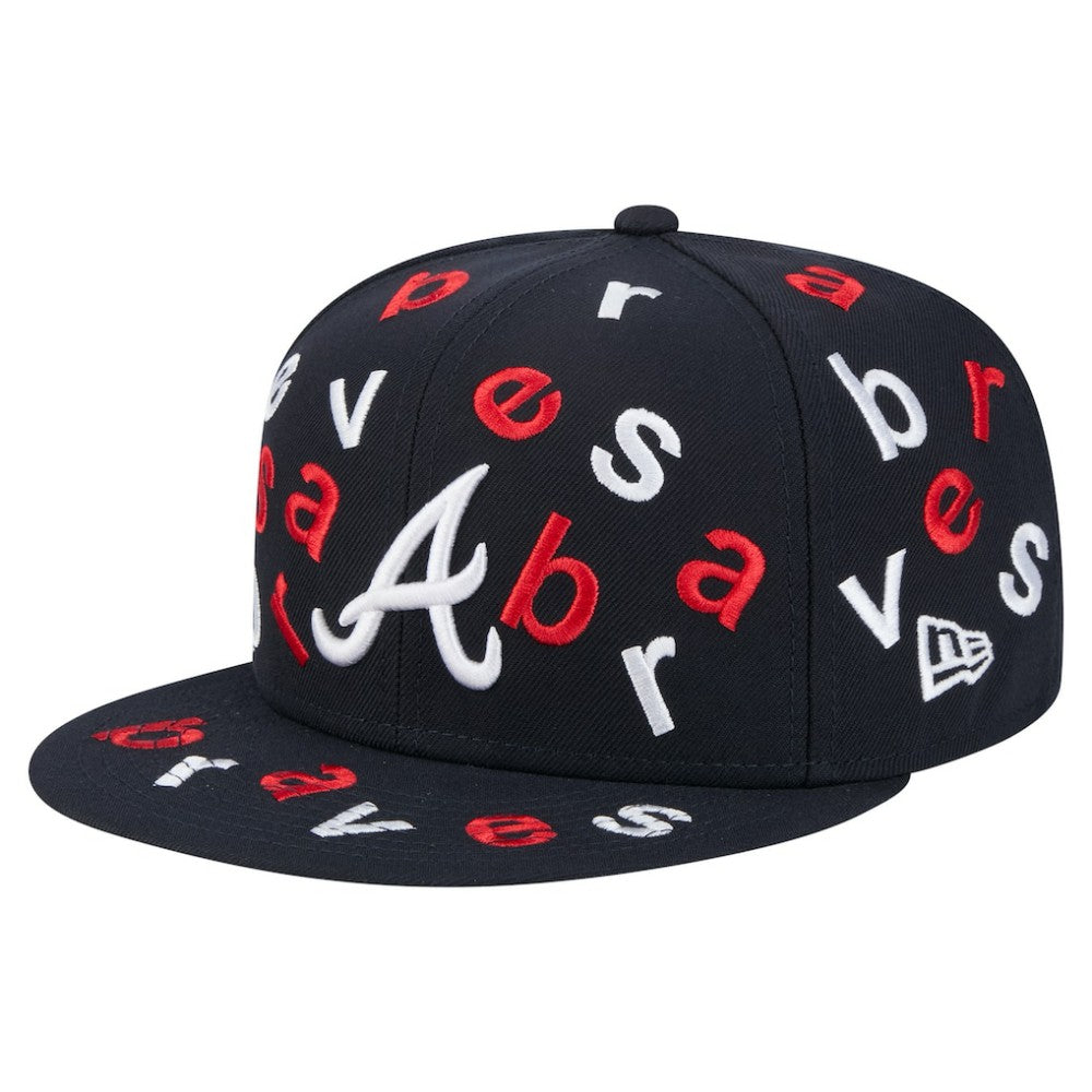 Atlanta Braves New Era Team Confetti 59FIFTY Fitted Hat - Navy - New Era on Sale