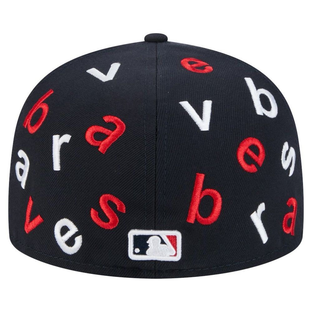 Atlanta Braves New Era Team Confetti 59FIFTY Fitted Hat - Navy - New Era on Sale
