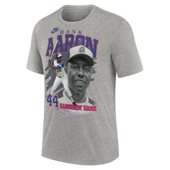 Hank Aaron Atlanta Braves Nike Cooperstown Collection Player Local T-Shirt - Heather Gray - Nike Online