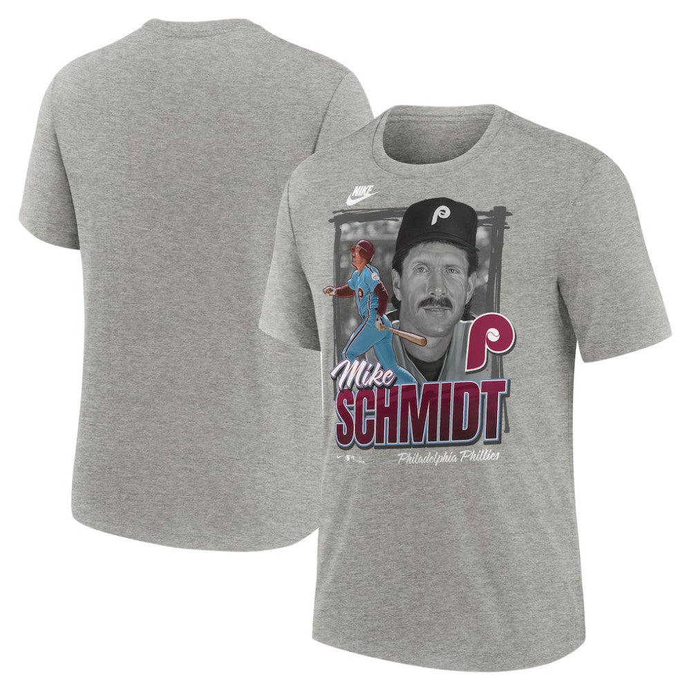 Mike Schmidt Philadelphia Phillies Nike Cooperstown Collection Player Local T-Shirt - Heather Gray - Nike Online