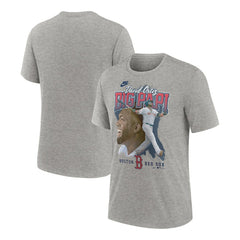 David Ortiz Boston Red Sox Nike Cooperstown Collection Player Local T-Shirt - Heather Gray - Nike Lifestyle