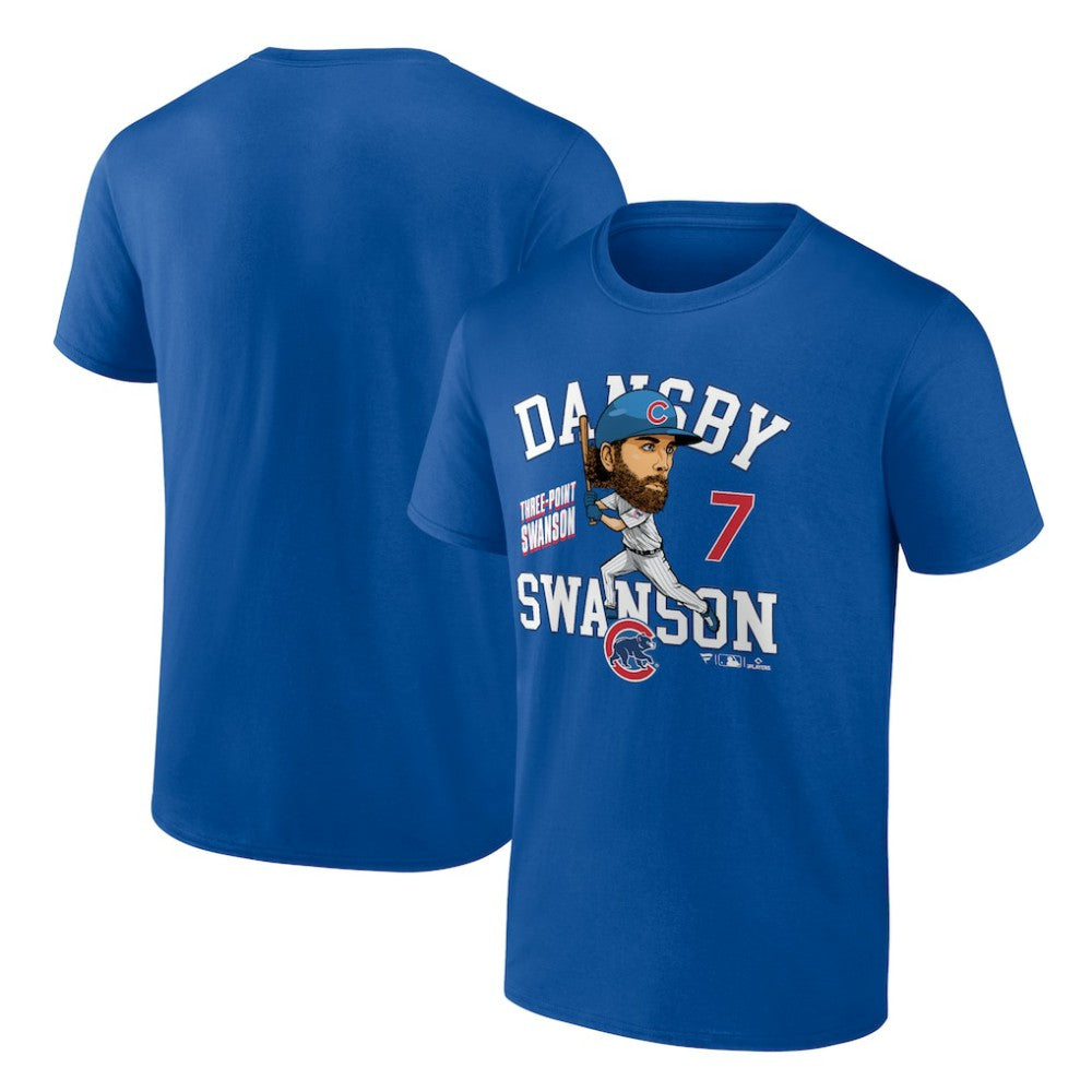 Dansby Swanson Chicago Cubs Fanatics Hometown Caricature T-Shirt - Royal - Fanatics Sale