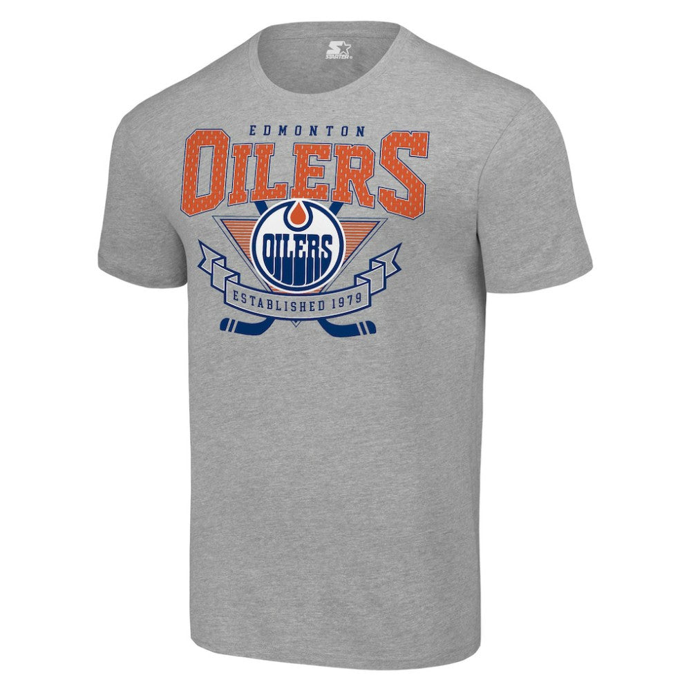 Edmonton Oilers Starter Team Logo Graphic T-Shirt - Heather Gray - NHL 201591716