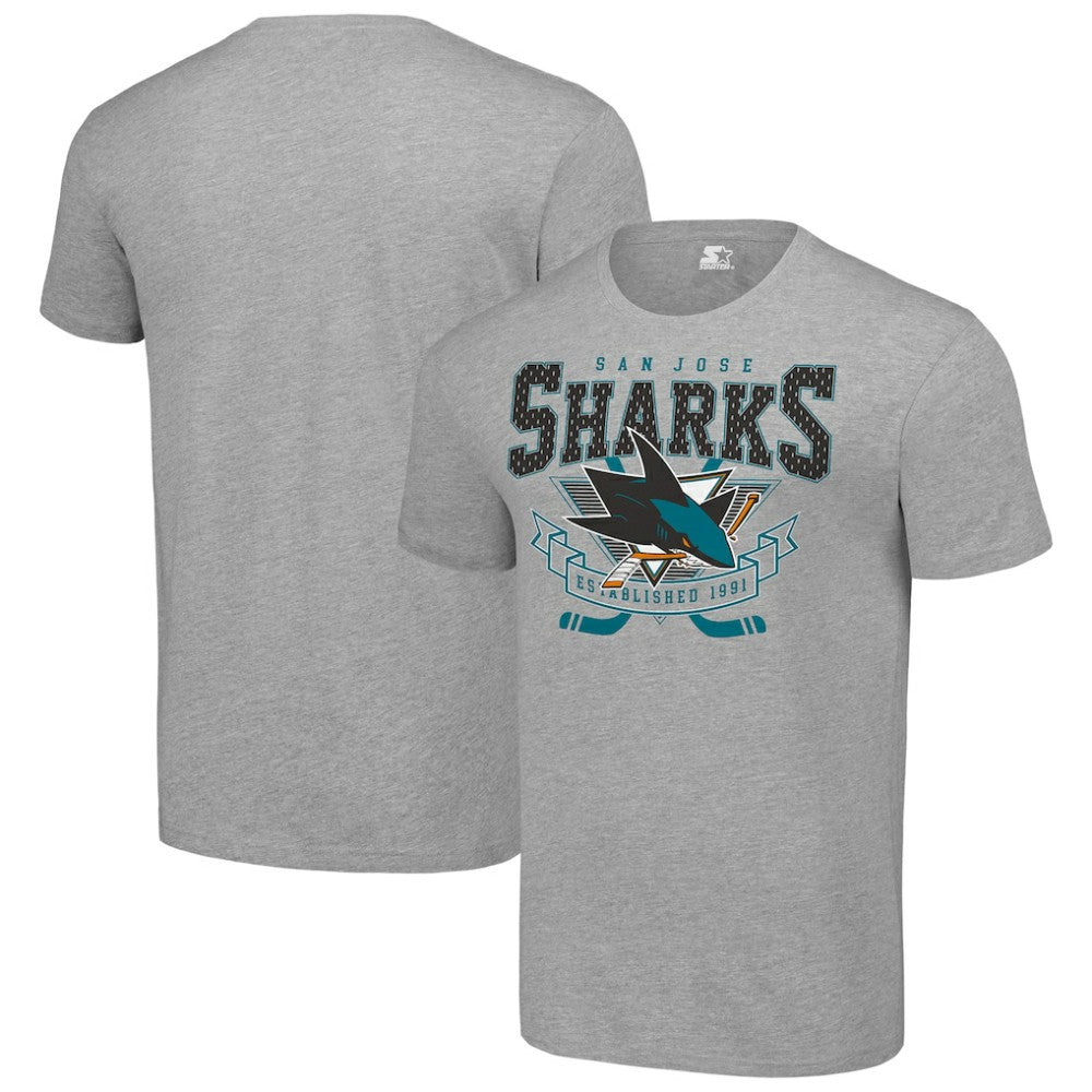 San Jose Sharks Starter Team Logo Graphic T-Shirt - Heather Gray - NHL 201591730