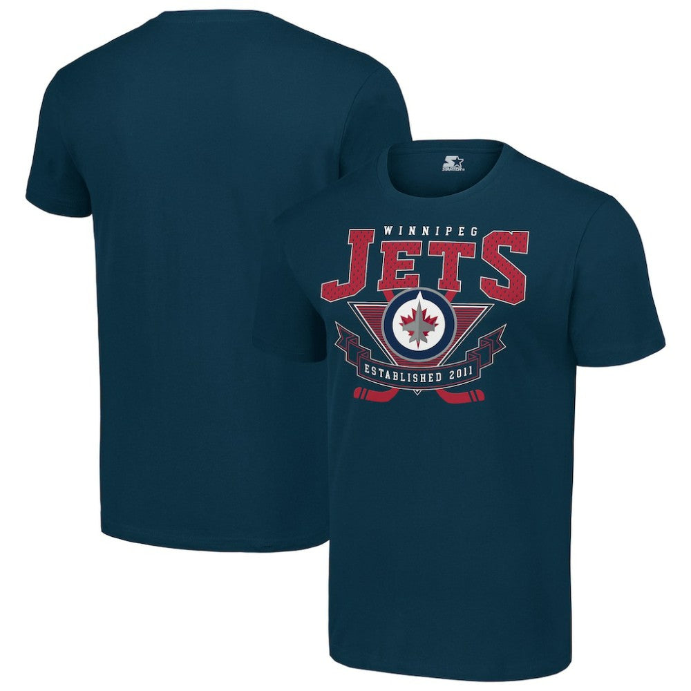 Winnipeg Jets Starter Team Logo Graphic T-Shirt - Navy - NHL 201591745