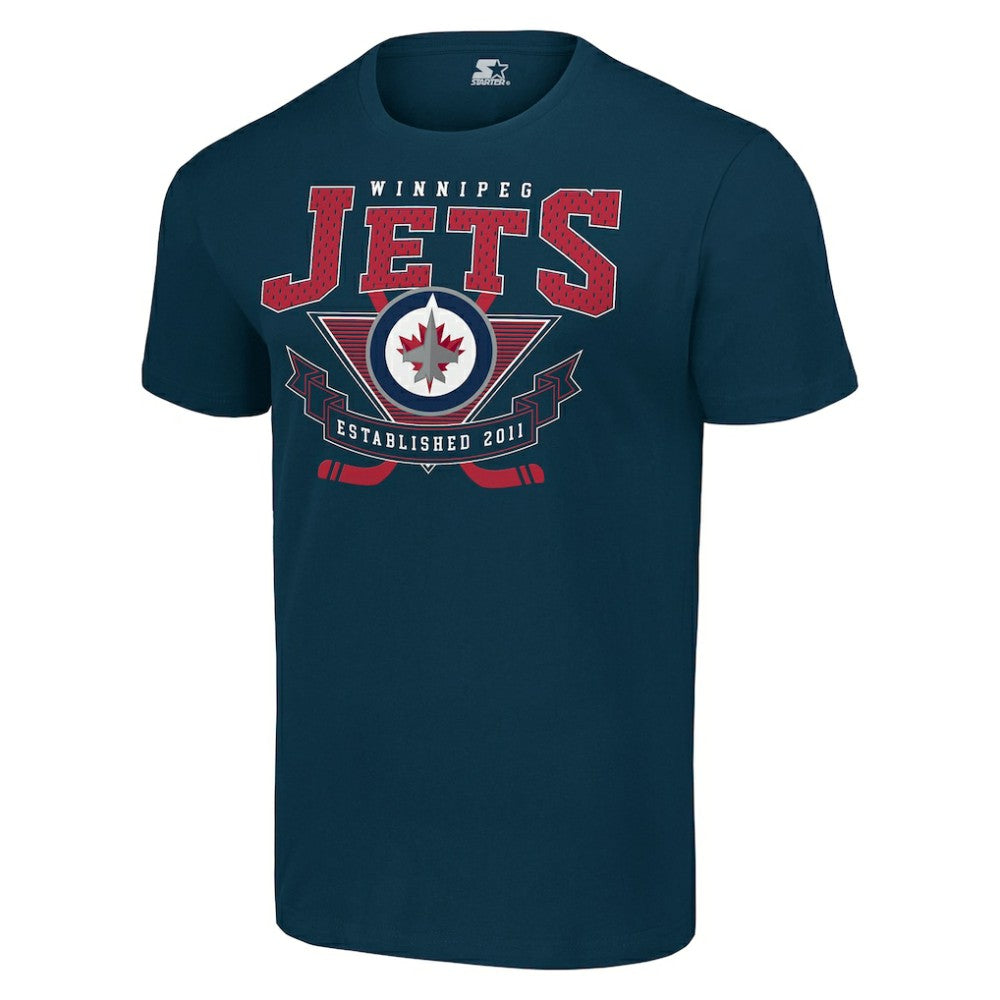 Winnipeg Jets Starter Team Logo Graphic T-Shirt - Navy - NHL 201591745