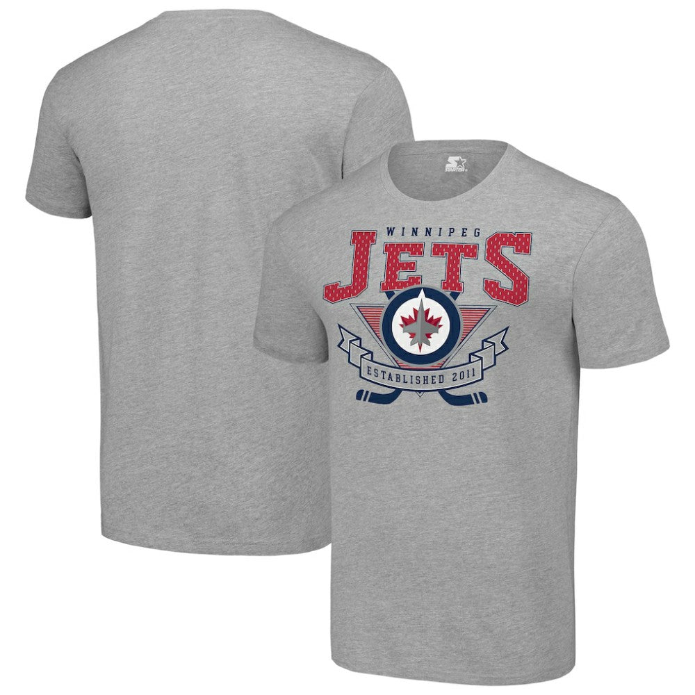 Winnipeg Jets Starter Team Logo Graphic T-Shirt - Heather Gray - NHL 201591760