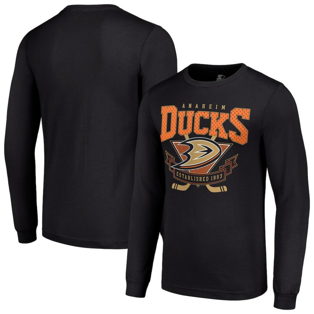 Anaheim Ducks Starter Team Logo Graphic Long Sleeve T-Shirt - Black - NHL 201591816