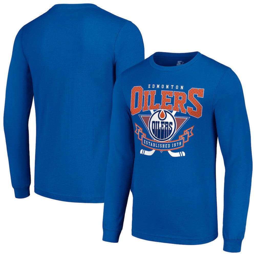 Edmonton Oilers Starter Team Logo Graphic Long Sleeve T-Shirt - Royal - NHL 201591818