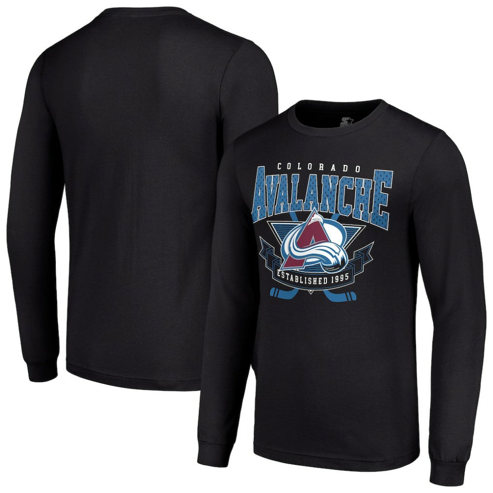Colorado Avalanche Starter Team Logo Graphic Long Sleeve T-Shirt - Black - NHL 201591829