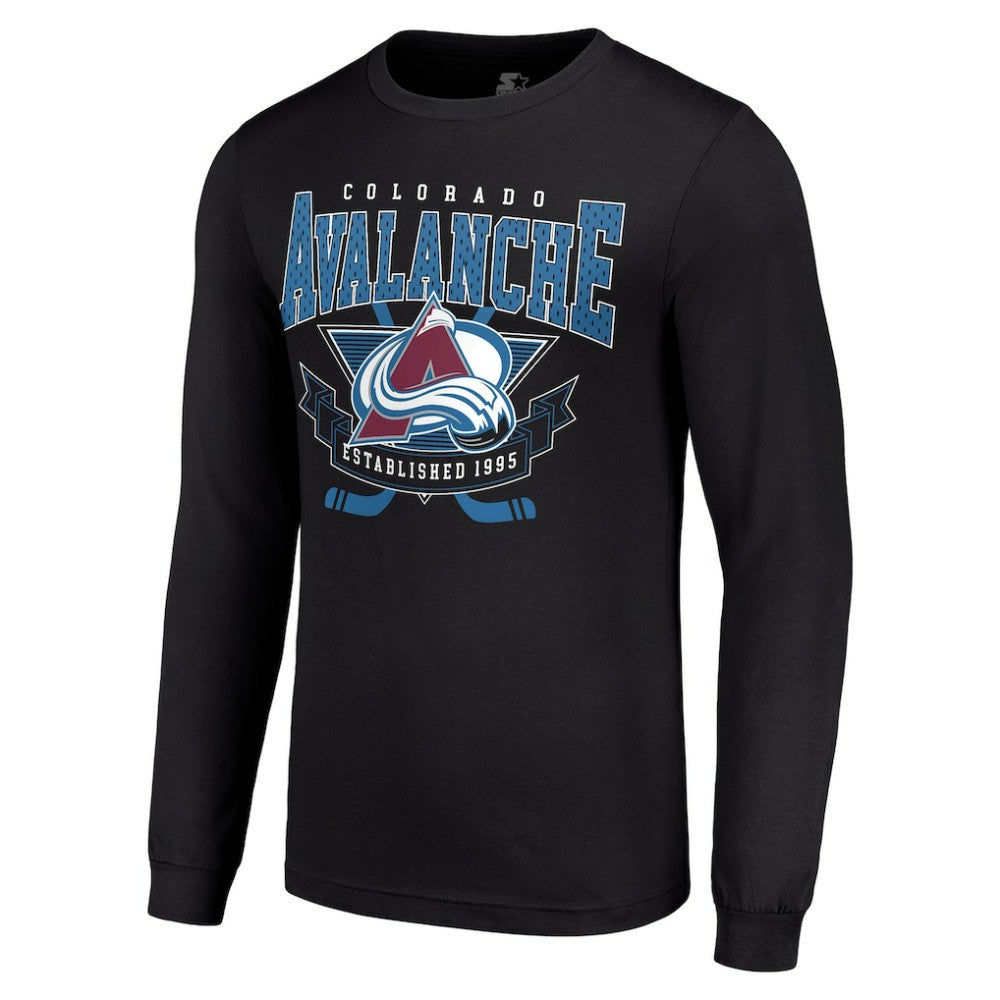 Colorado Avalanche Starter Team Logo Graphic Long Sleeve T-Shirt - Black - NHL 201591829