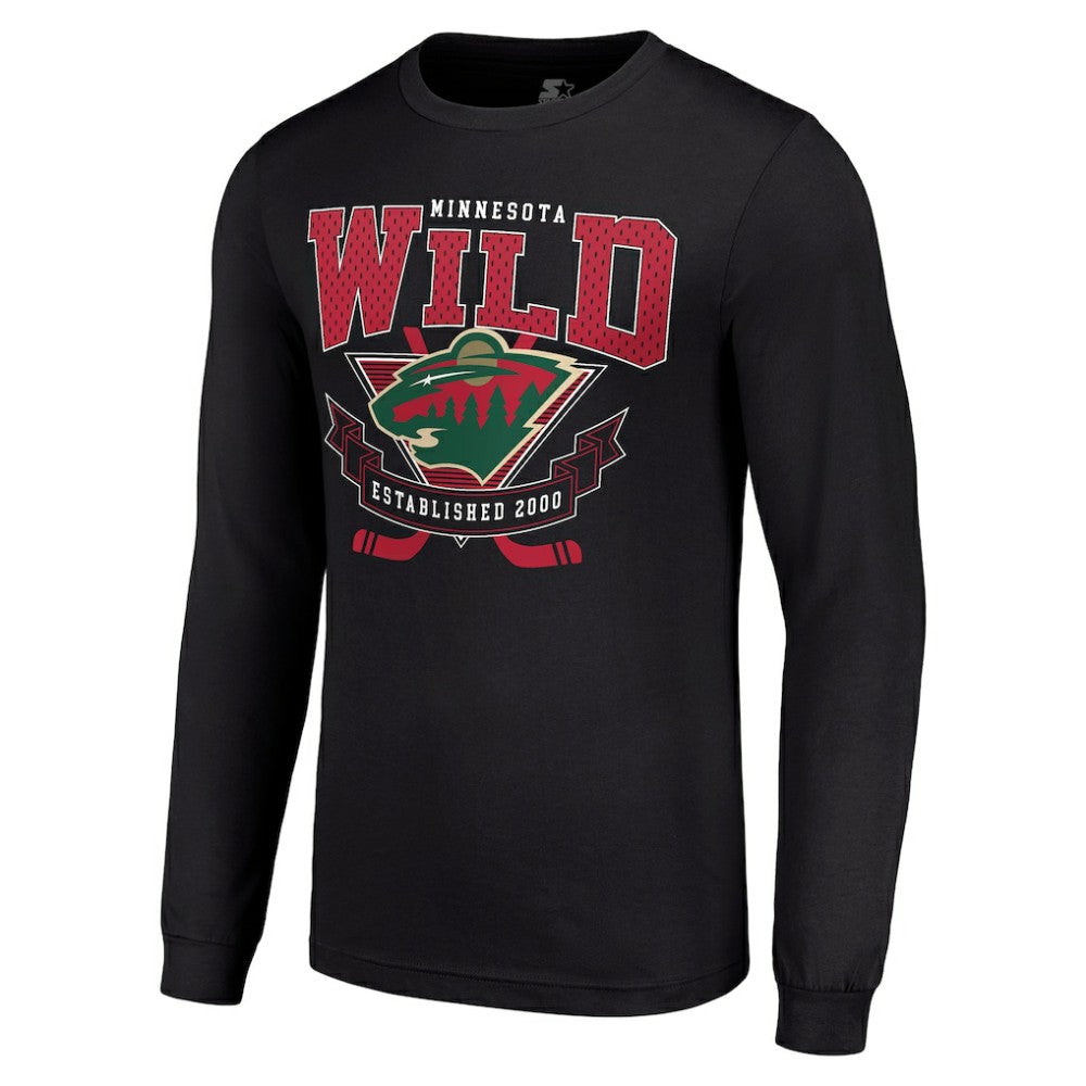 Minnesota Wild Starter Team Logo Graphic Long Sleeve T-Shirt - Black - NHL 201591830