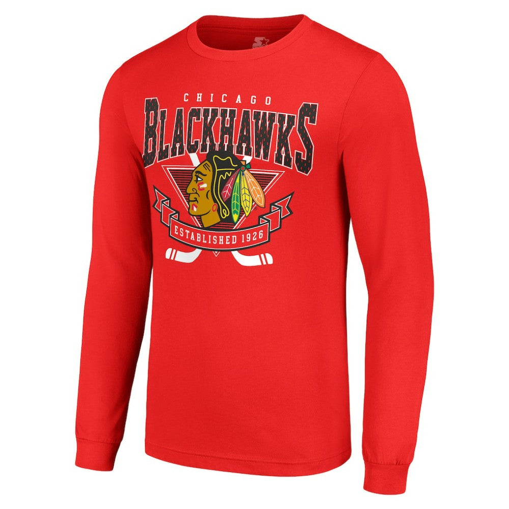 Chicago Blackhawks Starter Team Logo Graphic Long Sleeve T-Shirt - Red - NHL 201591867