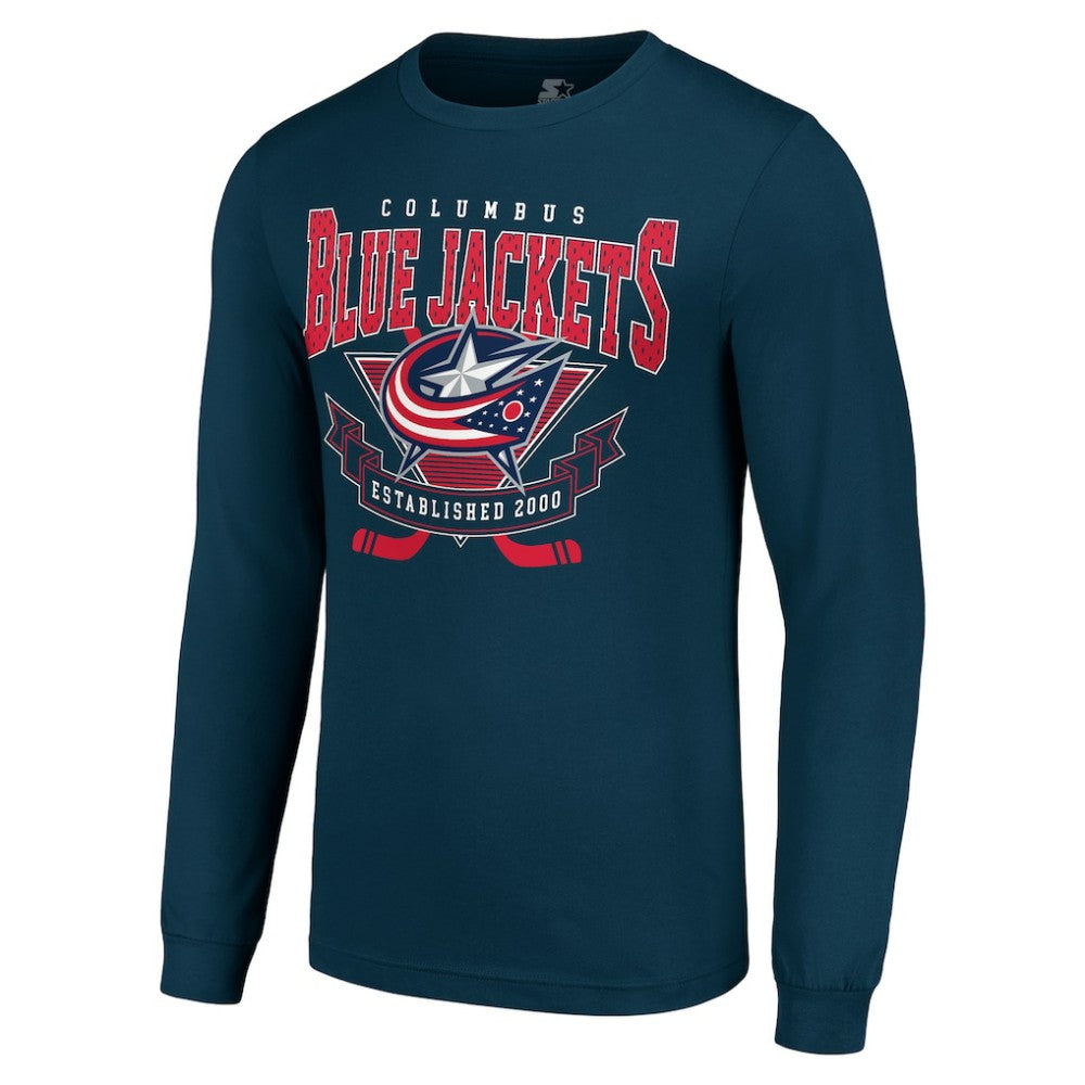 Columbus Blue Jackets Starter Team Logo Graphic Long Sleeve T-Shirt - Navy - NHL 201591873
