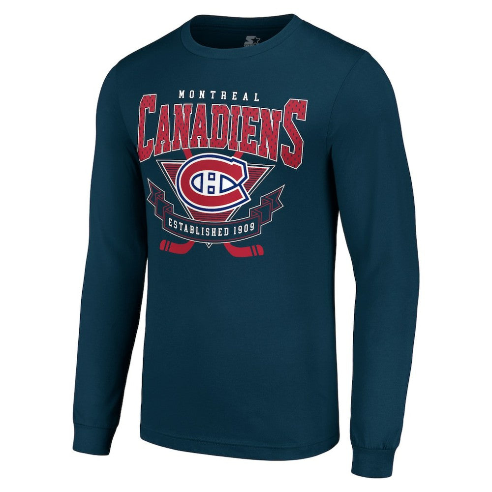 Montreal Canadiens Starter Team Logo Graphic Long Sleeve T-Shirt - Navy - NHL 201591875