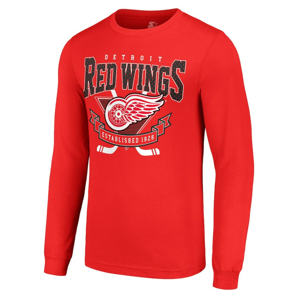 Detroit Red Wings Starter Team Logo Graphic Long Sleeve T-Shirt - Red - NHL 201591880